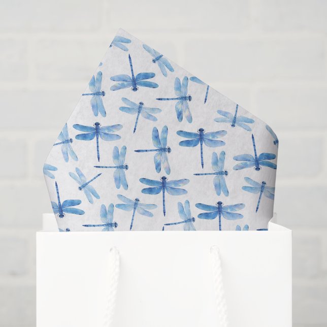 Seda Papel de Tecido Decoupage Libélula, Inseto (Sacola de presentes)