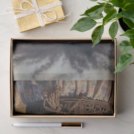 Seda Papel de Tecido Decoupage Mulher Boho Africana