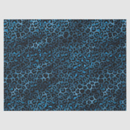 Seda Papel de Tecido Design 3 da Série Leopardo Azul e 