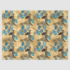 Seda Papel de Tecido Design 7 da Série Leopardo Azul e 