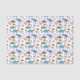 Seda Papel de Tecido Dinossauros da Popobell
