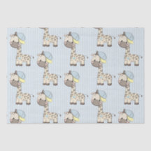 Papel de Tecido do Baby Boy Giraffe Personalizado