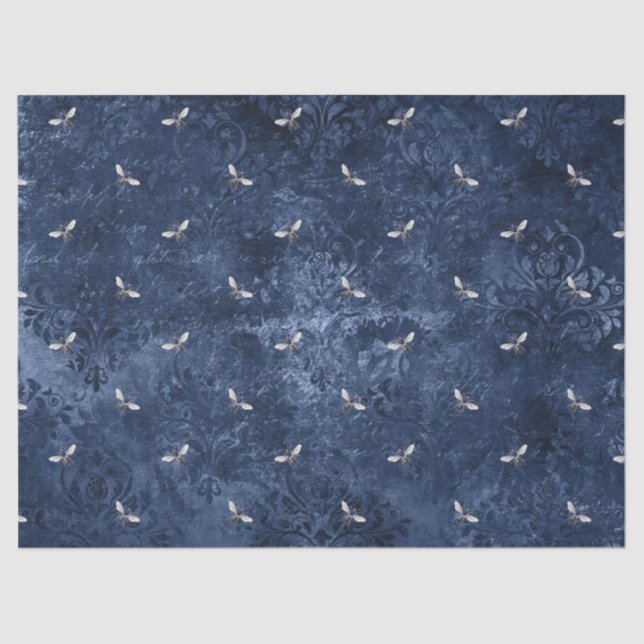 Seda Papel de Tecido do Design 7 da Série Blue Bee (Frente )