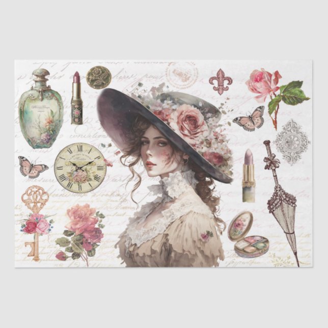 Seda Papel de Tecido do Projeto do chique (Frente )