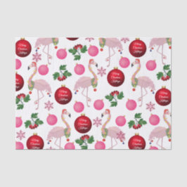 Seda Papel de Tecido Flamingos de Natal Personalizado