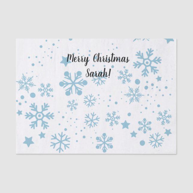 Seda Papel de Tecido Flasto de Neve Personalizado (Frente )