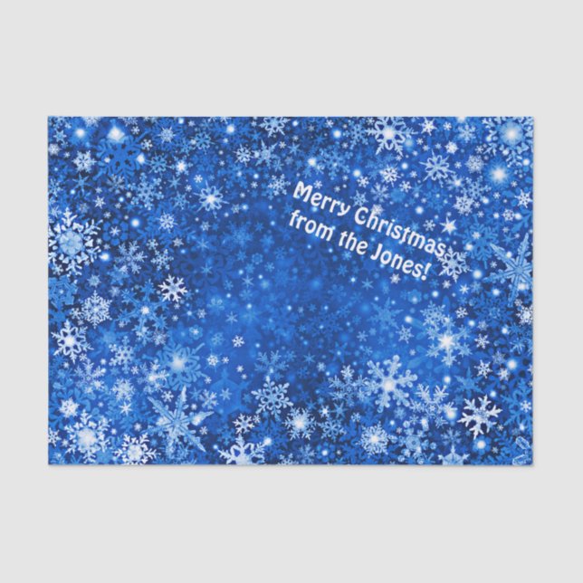 Seda Papel de Tecido Flasto de Neve Personalizado (Frente )