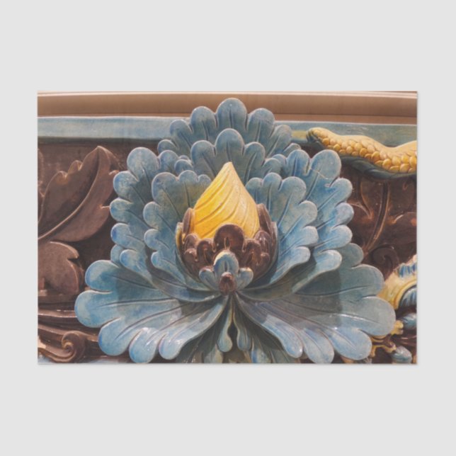 Seda Papel de Tecido Flor Lotus (Frente )