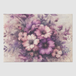 Seda Papel de Tecido Floral de Descaptação Inspirado na