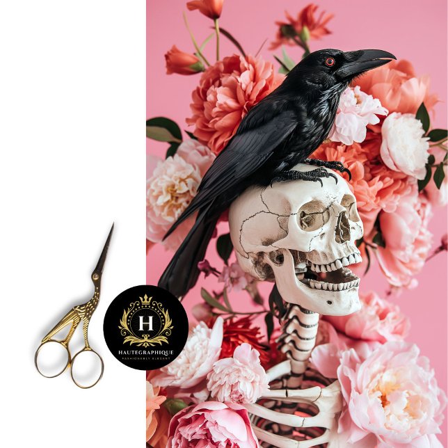 Seda Papel de Tecido Floral para Esqueleto Gótico para  (Criador carregado)