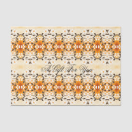 Seda Papel De Tecido Floral rico Com Preto Incolor