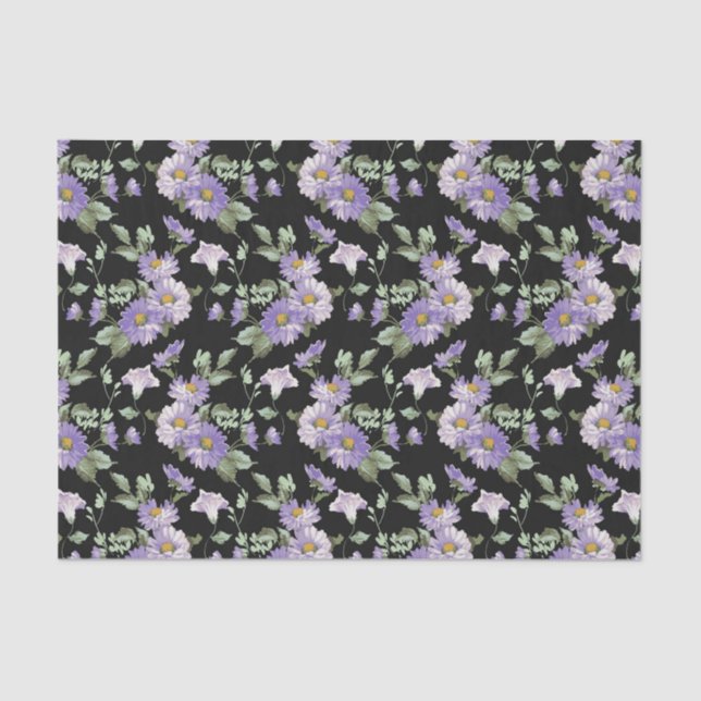 Seda Papel de tecido floral vitoriano (Frente )