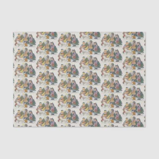 Seda Papel de Tecido FOLK ART (Frente )