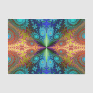 Seda papel de tecido fractal espiral