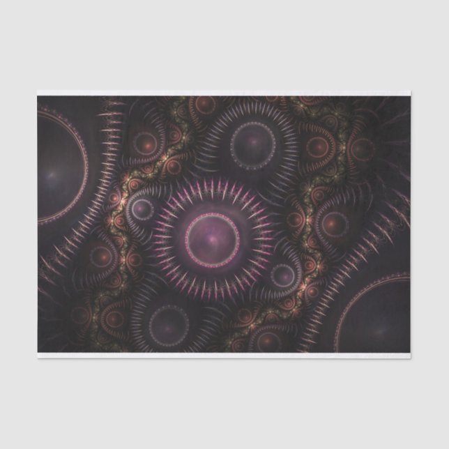 Seda papel de tecido fractal roxo (Frente )