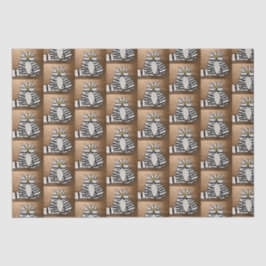 Seda Papel de Tecido Gato do Botero