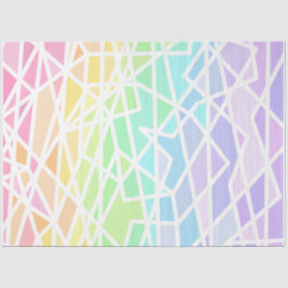 Seda Papel de Tecido Geométrico com Gradação Arco-Íris