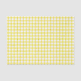 Seda Papel de Tecido Gingham de Aquarela Amarela