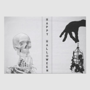 Seda Papel de Tecido Halloween de Esqueleto Mão