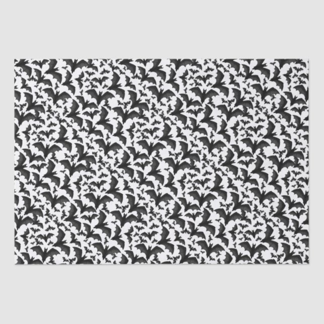 Seda Papel de Tecido Halloween Vampiro Bats (Frente )