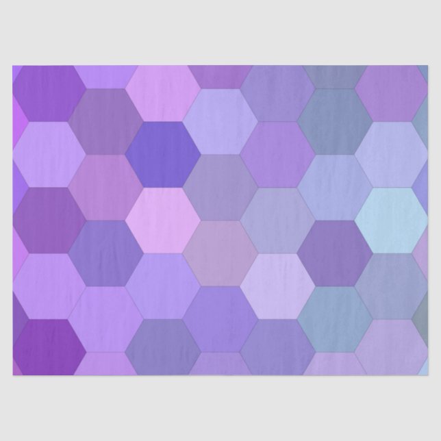 Seda Papel de tecido hexágono púrpura (Frente )