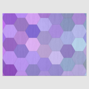 Seda papel de tecido hexágono roxo