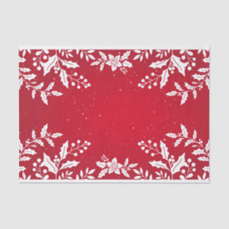SEDA PAPEL DE TECIDO HOLLY DE NATAL PERSONALIZADO