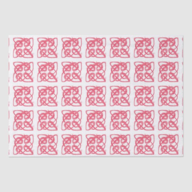 Seda Papel de Tecido KNOT rosa CELTIC (Frente )