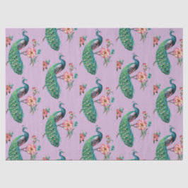 Seda Papel de Tecido Lilado do Design 4 da Série Peacoc