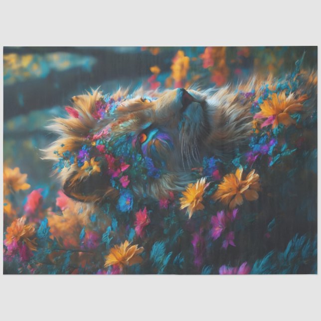 Seda Papel de Tecido Lion (Frente )