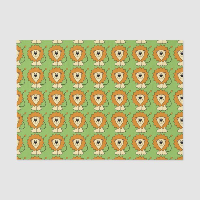 Seda Papel de tecido Lion Illustration (Frente )