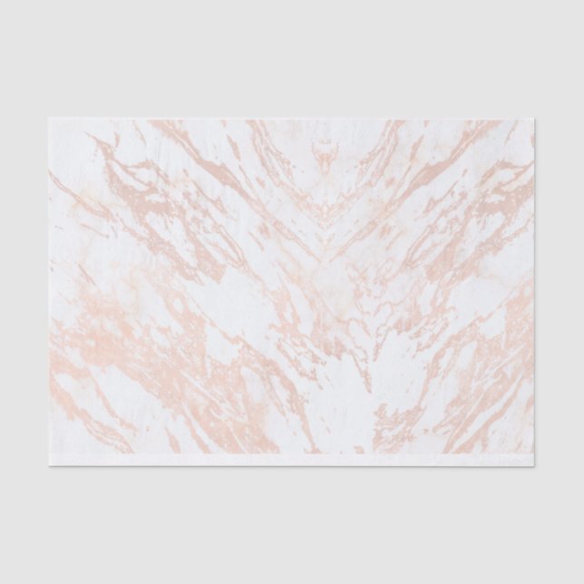 Seda Papel de Tecido Luxo Marble Dourado rosa (Frente )