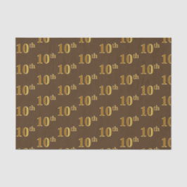 Seda Papel de Tecido Marrom, Faux Dourado 10º (Décimo)