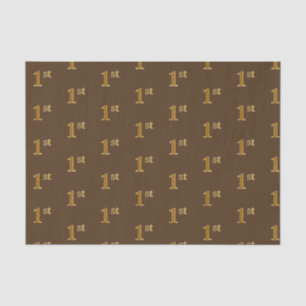 Seda Papel De Tecido Marrom, Faux Dourado 1 rua (Primei