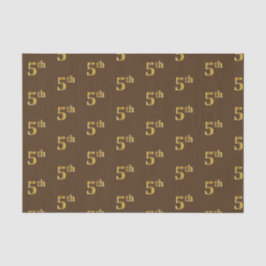 Seda Papel de Tecido Marrom, Faux Dourado 5 (5º)