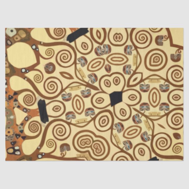 Seda Papel de Tecido Motivo do Klimt (Frente )