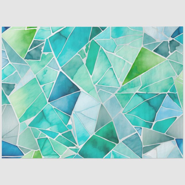 Seda Papel de tecido musácico de vidro colorido (Frente )