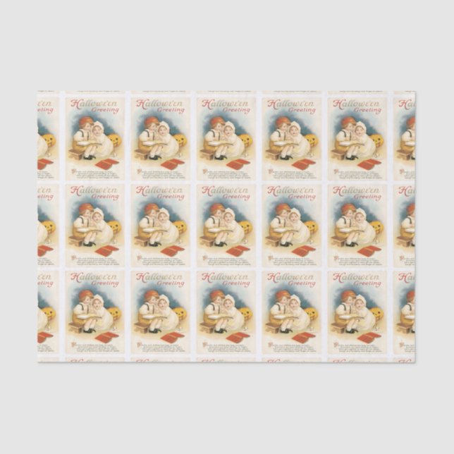 Seda Papel de Tecido Noturno de Halloween Assustador (Frente )