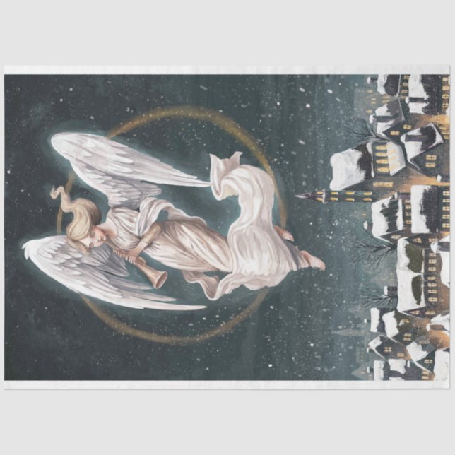 Seda Papel de Tecido Noturno Silencioso (Frente )