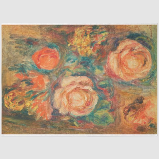 Seda Papel de Tecido ou Decoupage Floral (Frente )