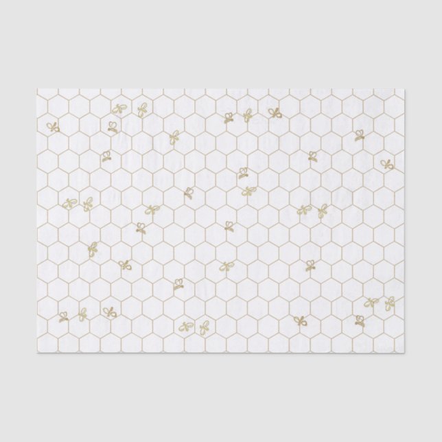 Seda Papel de Tecido Padrão de Honeycomb com pequenas a (Frente )