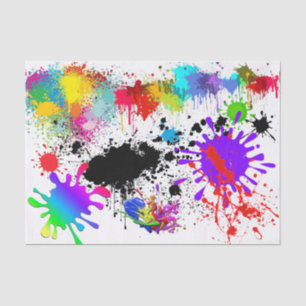 Seda Papel de Tecido Padrão de Pinta Splatter