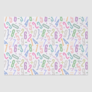 Seda Papel de Tecido Padrão do Número do design