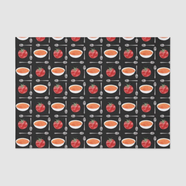 Seda Papel de tecido para Azulejo de sopa de tomate (Frente )