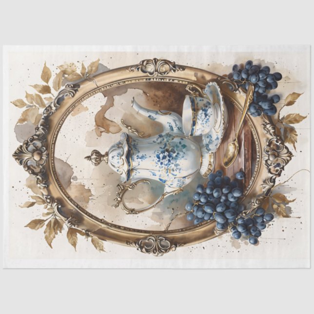 Seda Papel de Tecido para Decoupage China Bone (Frente )