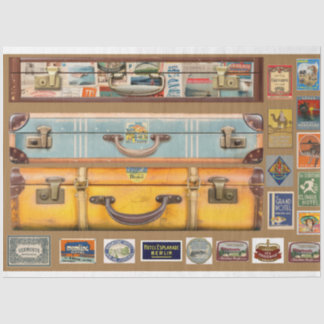 Seda Papel de tecido para desligar a mala da Vintage