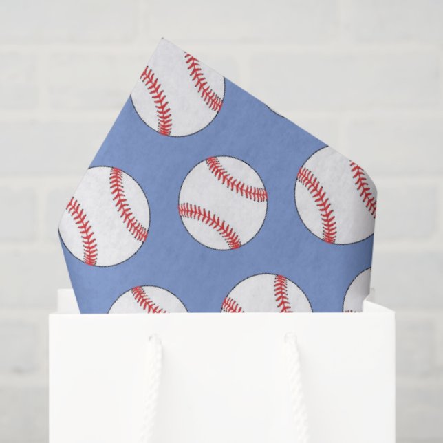 Seda Papel de tecido para esporte de baseball azul (Sacola de presentes)