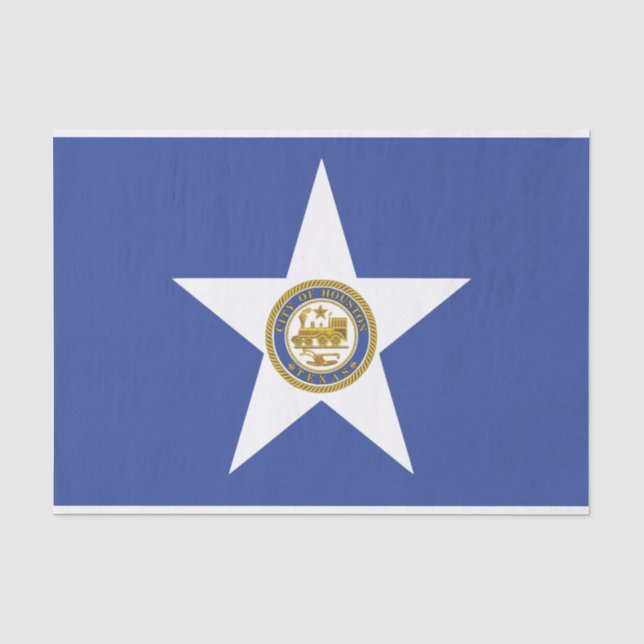 Seda Papel de tecido Patriótico com bandeira de Houston (Frente )