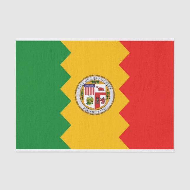 Seda Papel de tecido Patriótico com bandeira de Los Ang (Frente )