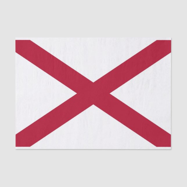 Seda Papel de tecido patriótico com bandeira do Alabama (Frente )